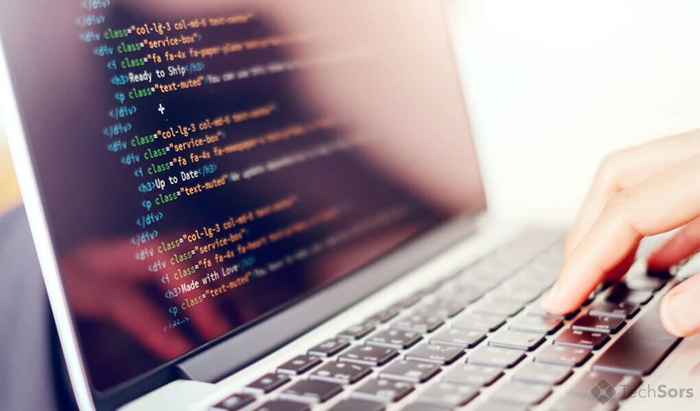 Image of someone coding